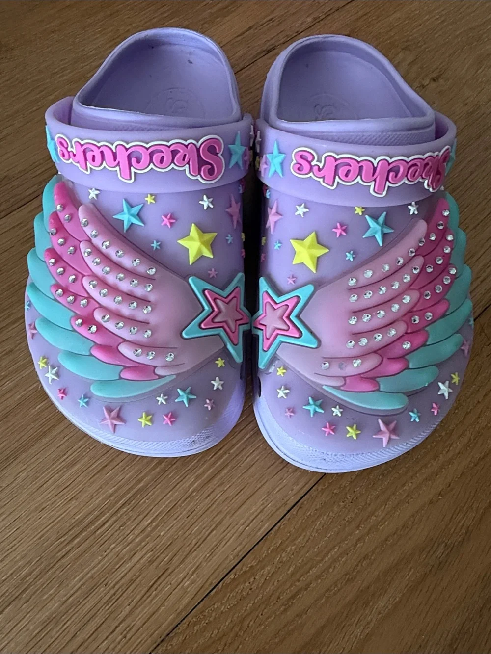 Skechers Girl Lavender Stars water Clog Shoes light up